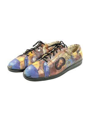 Icon Fashion Sneakers Unisex Women's 9.5 - Men's 7.5 Multicolor Leather